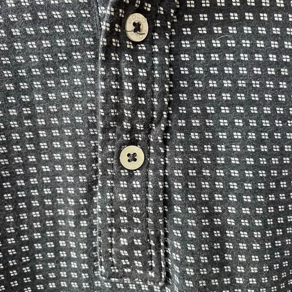 Ralph Lauren Polo Golf Knit Patterned Polo Shirt Mens Large Casual Preppy